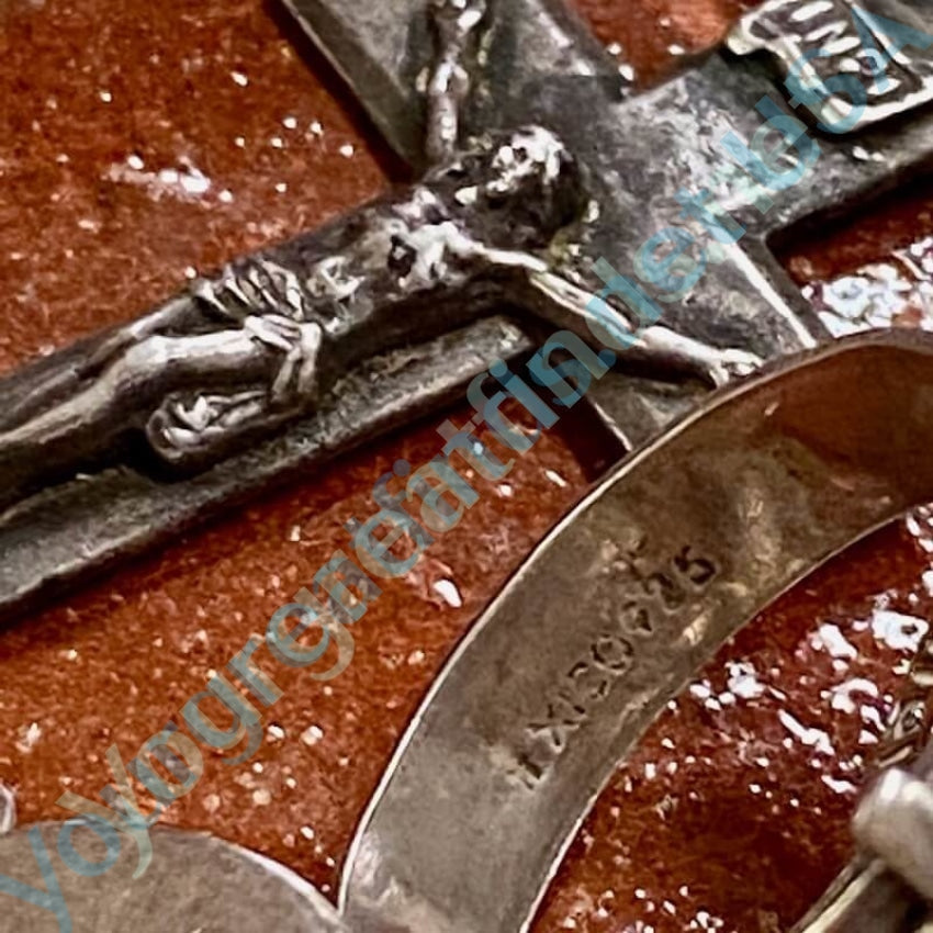 Vintage Sterling Silver Crucifix Cross Pendant - Religious Jewelry for Men & Women - Perfect for Church, Gifts & Everyday Wear