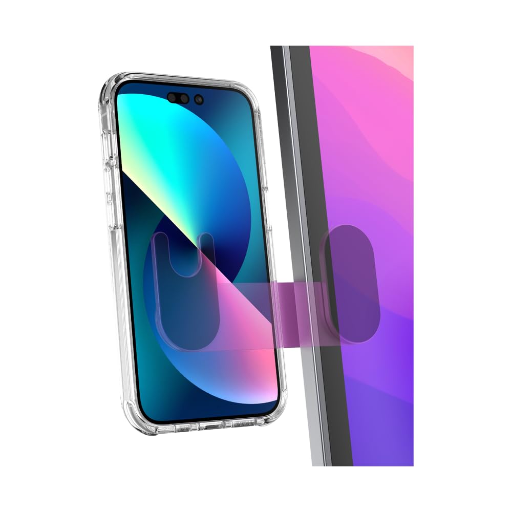 PopSockets Laptop Phone Mount Holder - Adjustable Grip Stand for Smartphones, Tablets & Devices | Secure Laptop Attachment for Work, Travel & Home Office Use