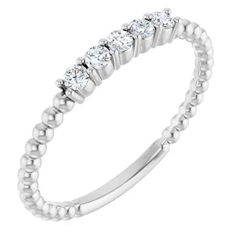 Lab Grown Diamond Stackable Ring for Women - Dainty Elegant Wedding Band Set - Perfect for Stacking, Anniversary Gift & Everyday Wear