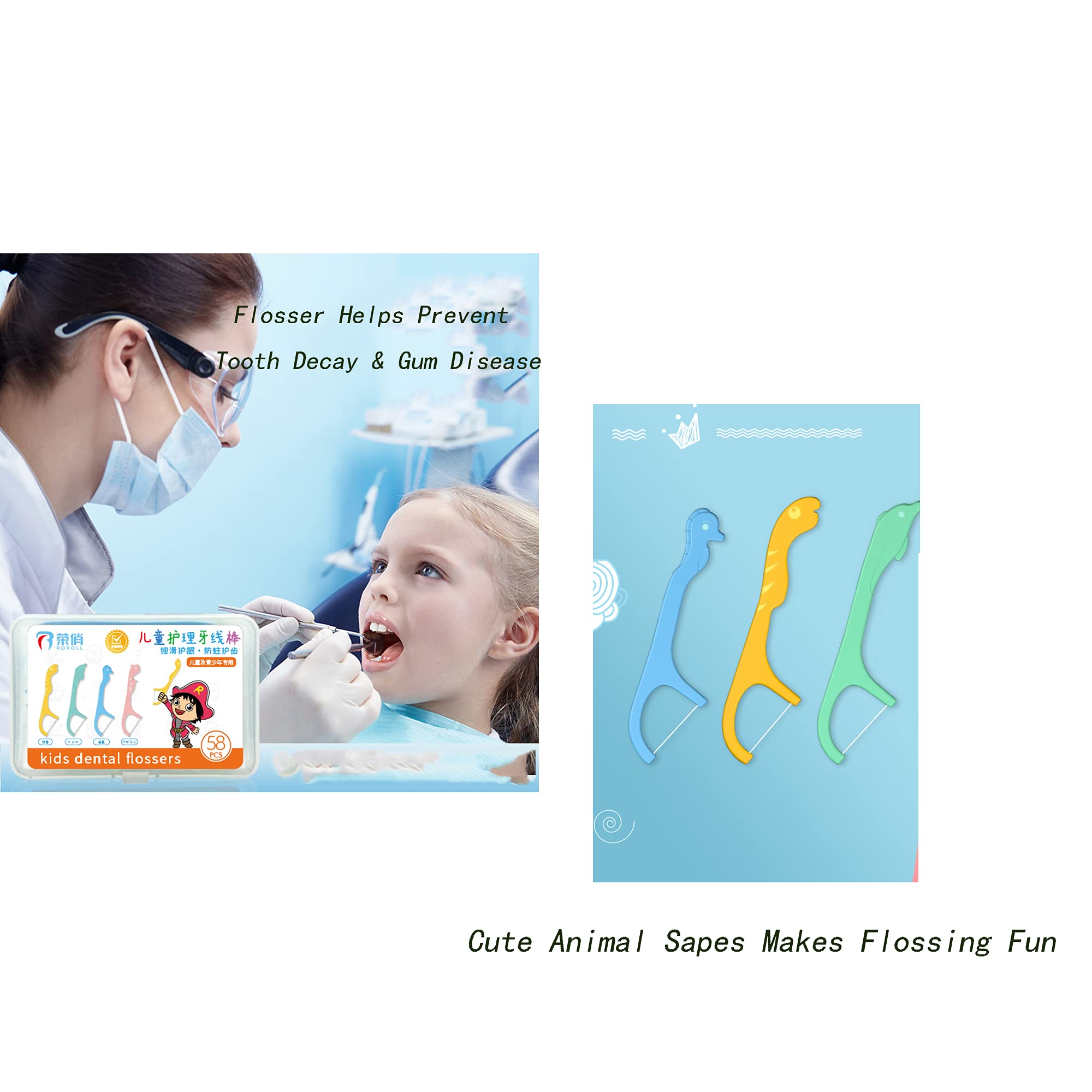 **Kids & Adults Dental Floss Picks - Braces Flossers for Children & Toddlers, Family Dental Floss Sticks with Threaders (Green) | Perfect for Daily Oral Care, Travel & On-the-Go Use**