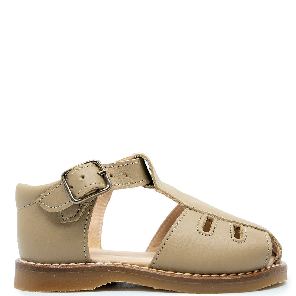 Blublonc Taupe Closed Toe Baby Sandals for Girls & Boys - Soft & Comfortable First Walking Shoes for Infants - Perfect for Outdoor Play, Beach, and Special Occasions