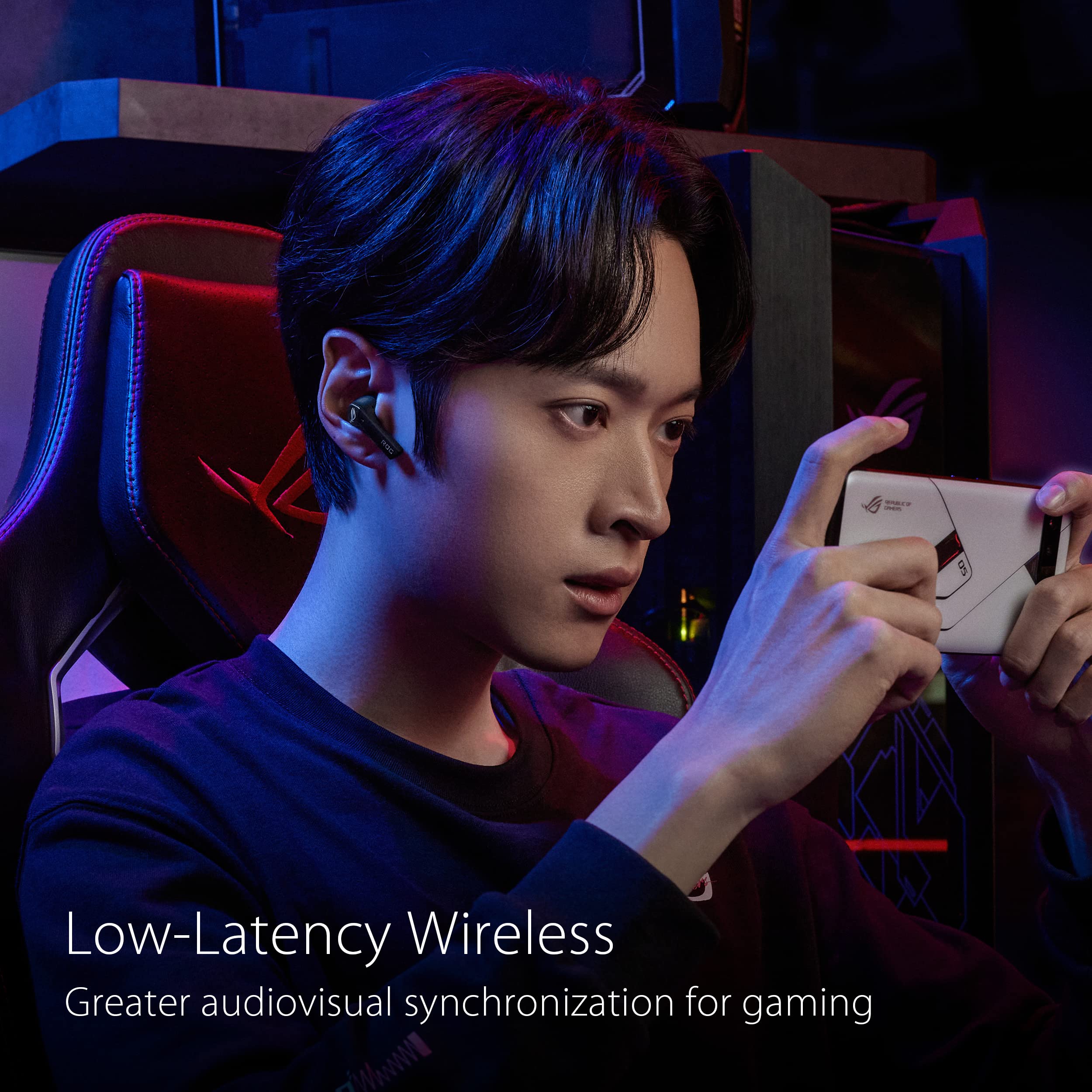 ASUS ROG Cetra True Wireless Gaming Earbuds - Low-Latency Bluetooth, ANC, 27H Battery for Mobile Gaming