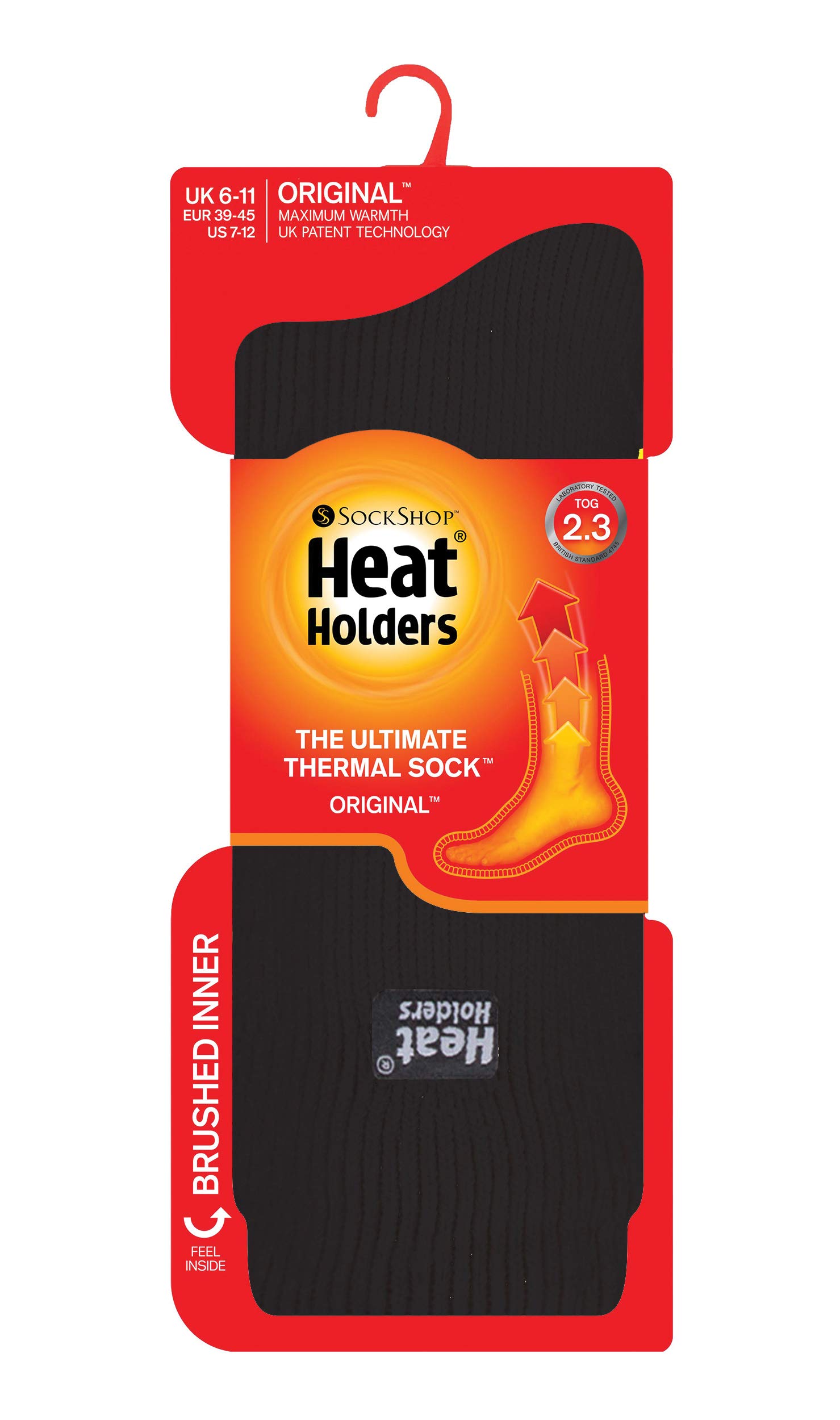 HEAT HOLDERS Men's Thermal Winter Socks - Ultra Warm Thick Crew Socks for Bigfoot Size 13-15 US - Perfect for Cold Weather, Hiking & Outdoor Activities