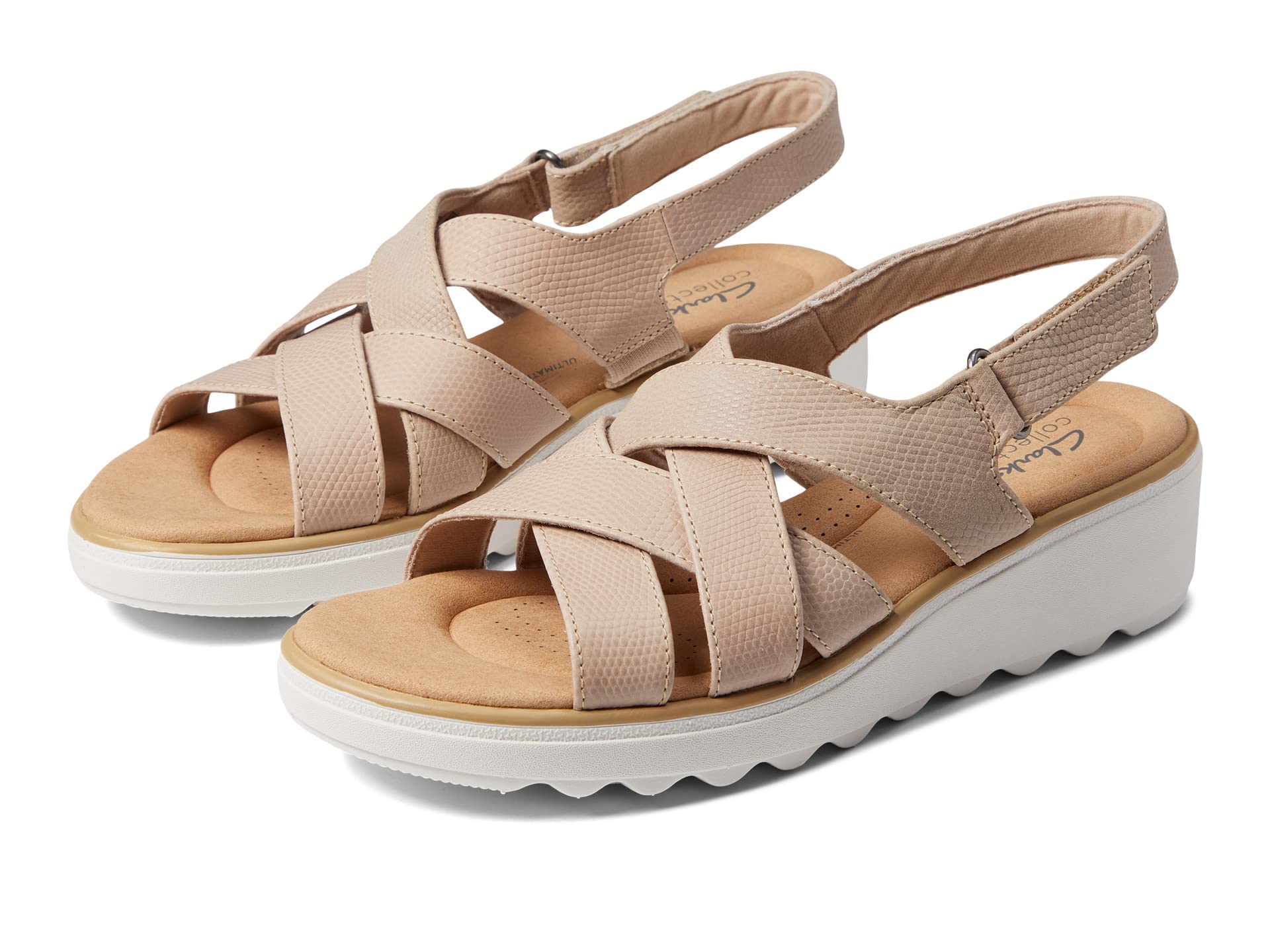 Clarks Women's Jillian Spring Wedge Sandal - Comfortable Casual Sandals for Women, Breathable Summer Shoes with Arch Support | Perfect for Beach, Vacation & Everyday Wear