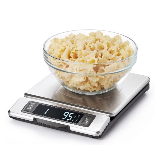OXO 11lb Stainless Steel Digital Kitchen Scale with Pull-Out Display - Perfect for Baking, Cooking, and Meal Prep
