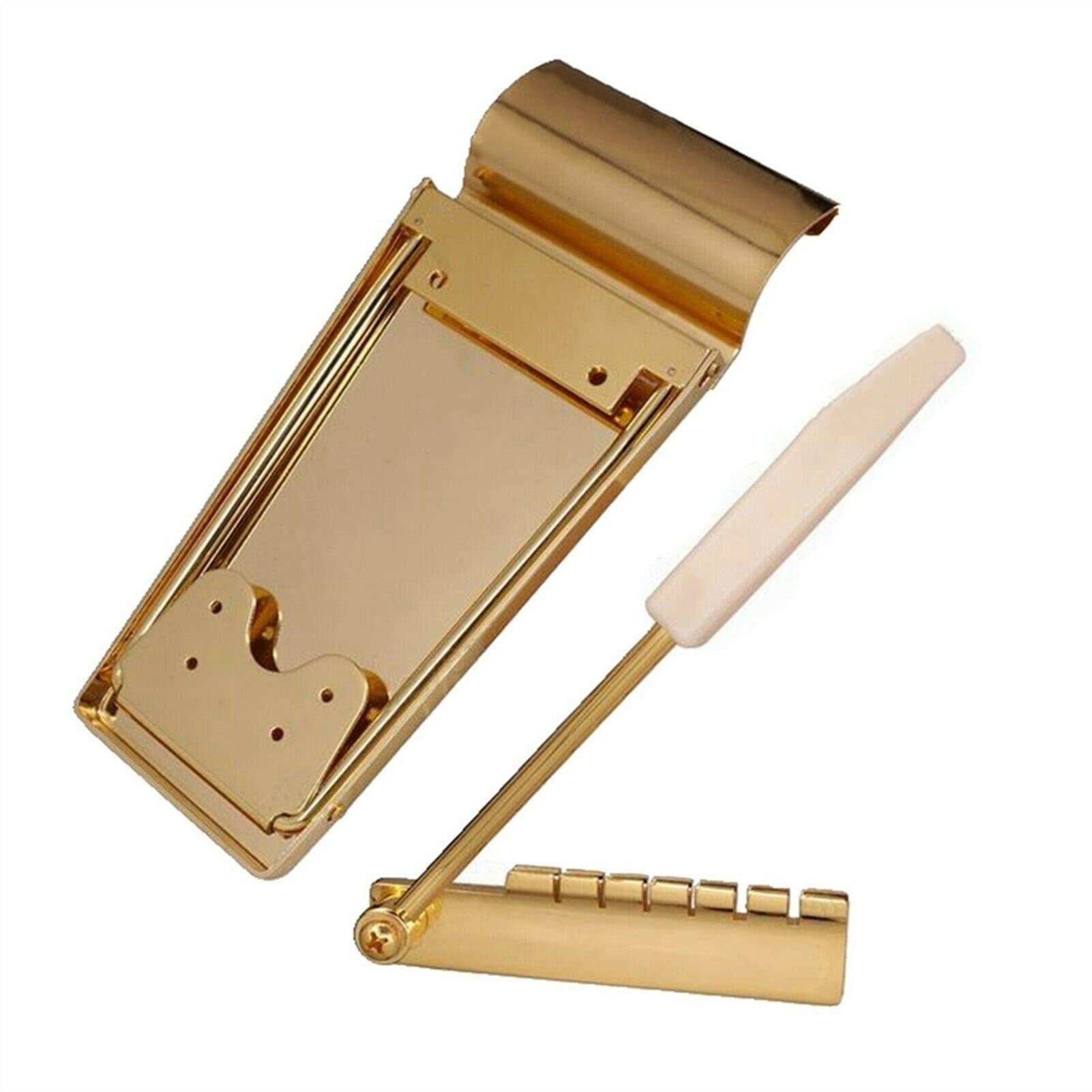 Vibrola Vibrato Tremolo Bridge for SG LP Electric Guitar - Gold Finish | Replacement Guitar Bridge Part | Perfect for Rock, Blues & Live Performances