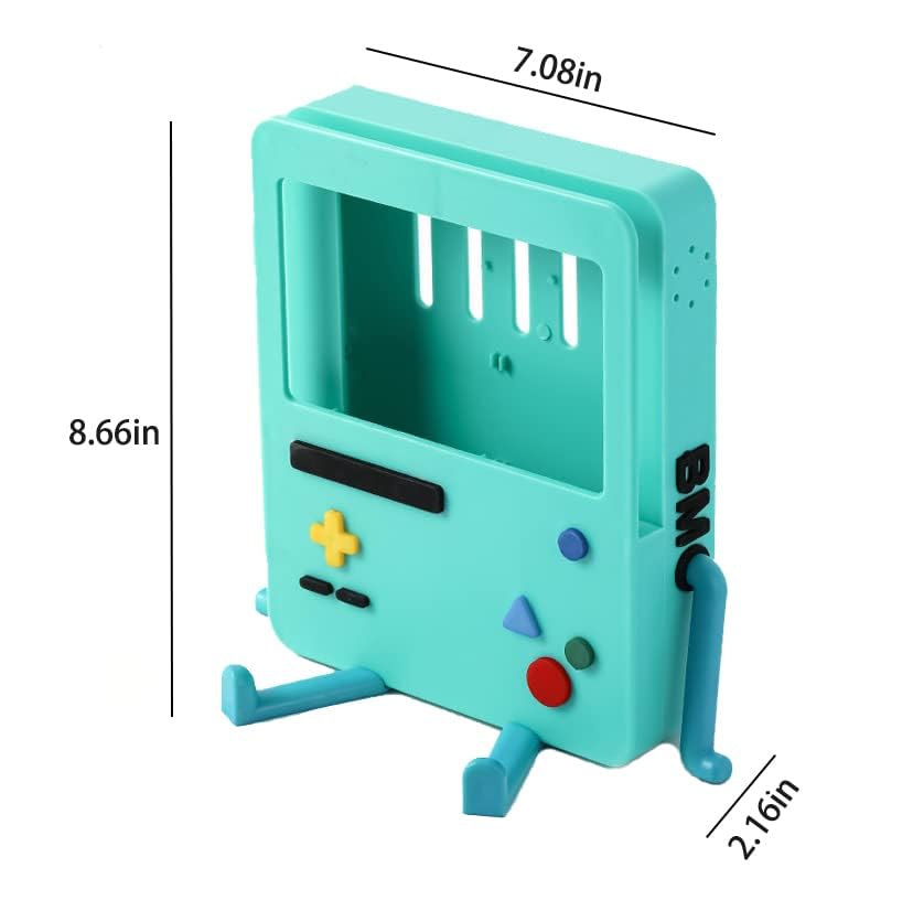 IRISFLY Nintendo Switch Stand Dock - Portable Playstand Holder for Switch OLED & Regular Models | Cute Gaming Accessories Case Decor (Smile Blue) | Perfect for Travel, Bedroom Gaming & Display