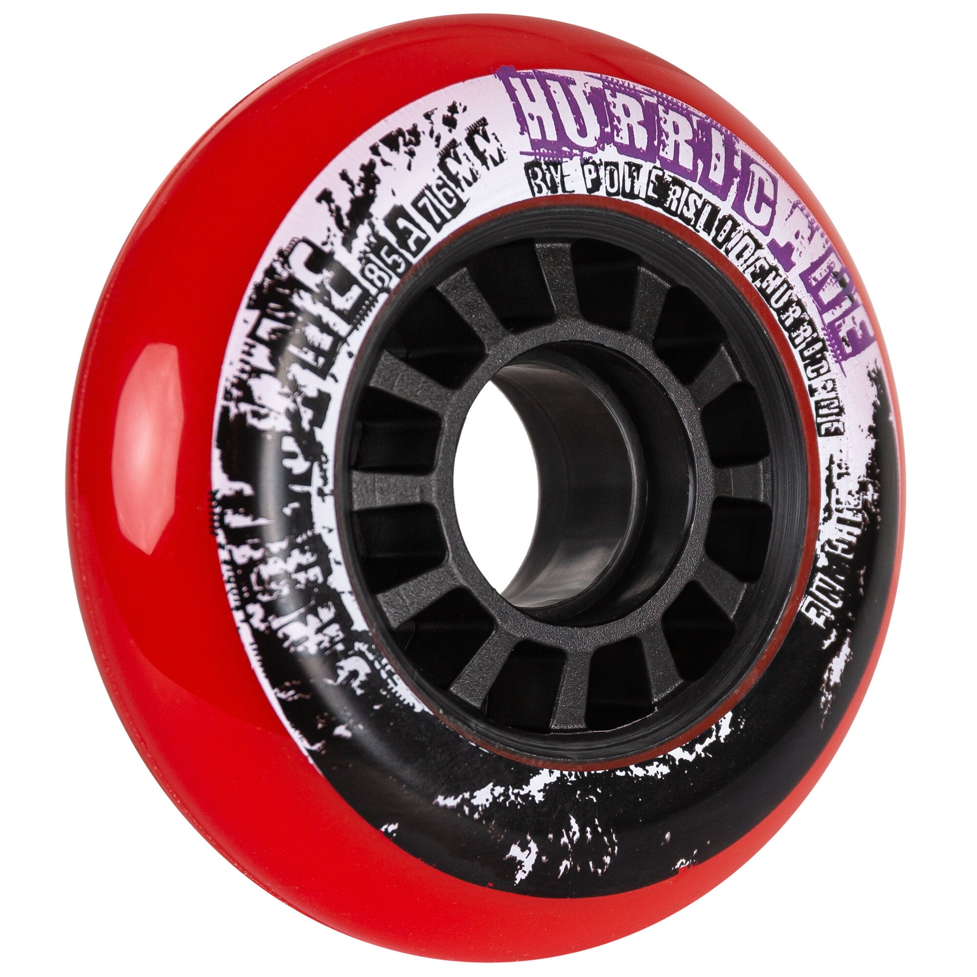 Hurricane 76/85A Red Skateboard Wheels - 4 Pack Set for Street & Park Skating - High Performance Urethane Wheels for Smooth Ride & Tricks