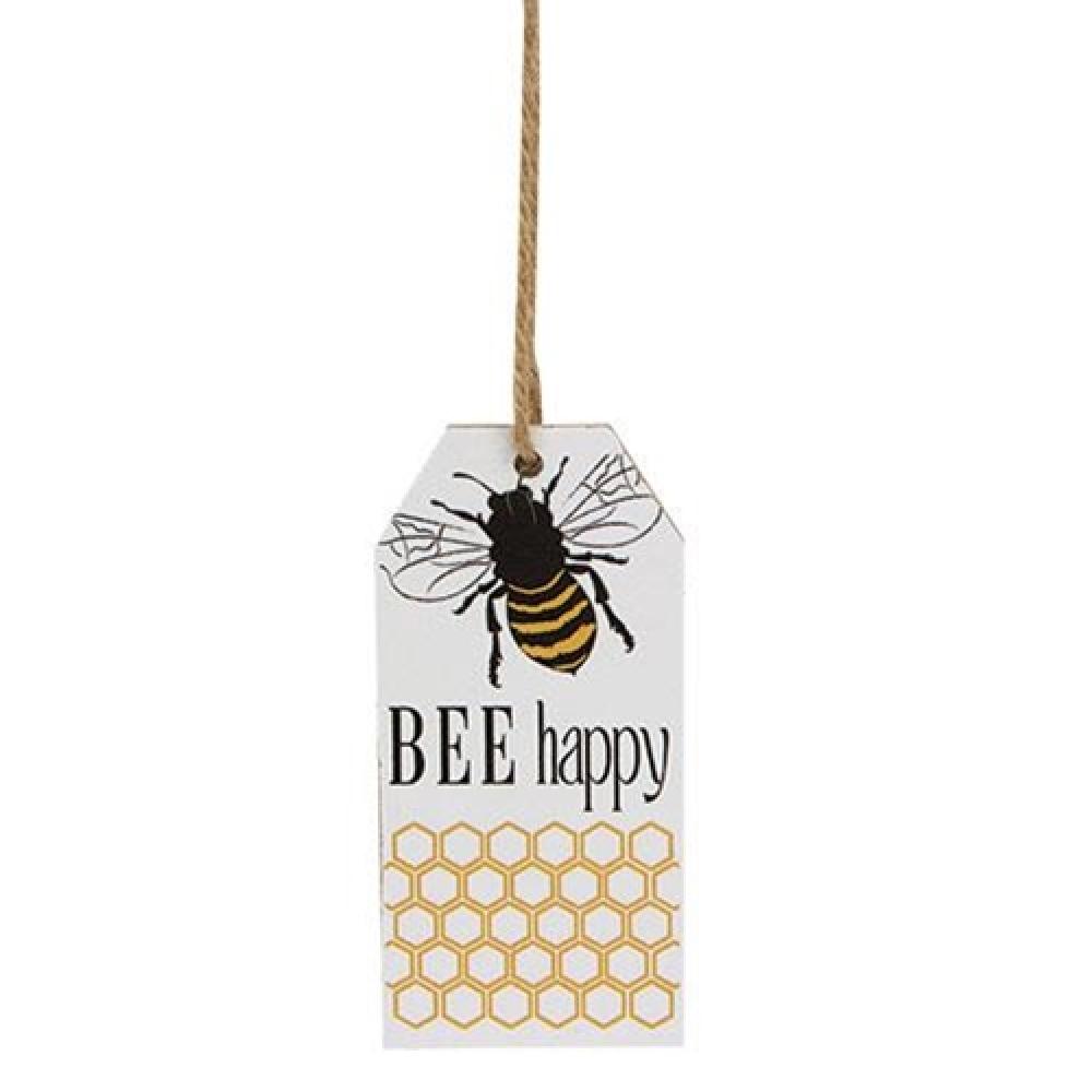 Bee Happy Tag - Cute Bee-Themed Luggage Tag for Travel & Suitcases - Perfect for Kids, Teens & Adults - Great for Airports, Vacations & Backpacks