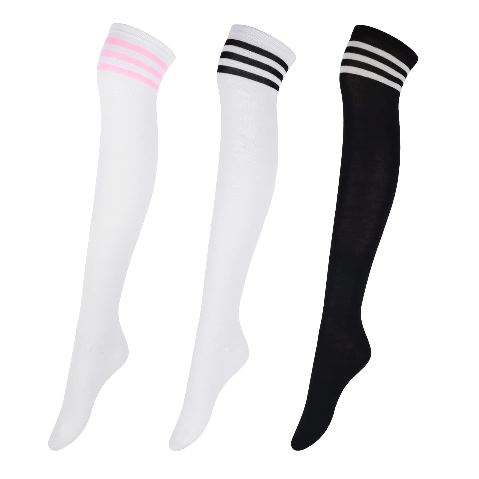 Intgoodluckycc Women's Over The Knee Socks - Thigh High Stockings for Women, Long Knit Knee High Socks for Fall & Winter - Perfect for Boots, Dresses & Cold Weather Fashion