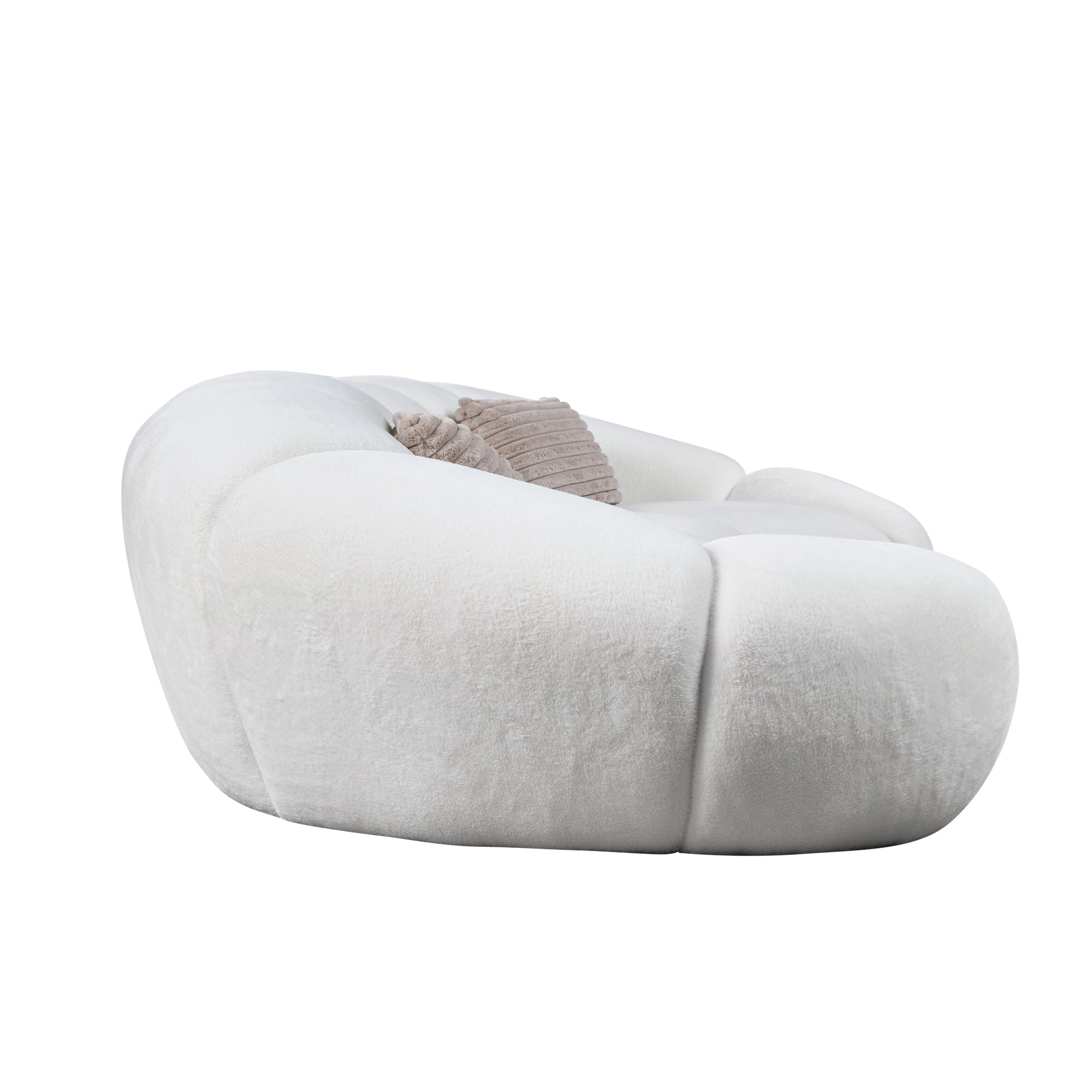 Modern Curved Sofa Set by Adele - Stylish Living Room Furniture for Small Spaces & Apartments | Perfect for Lounging, Entertaining & Relaxing