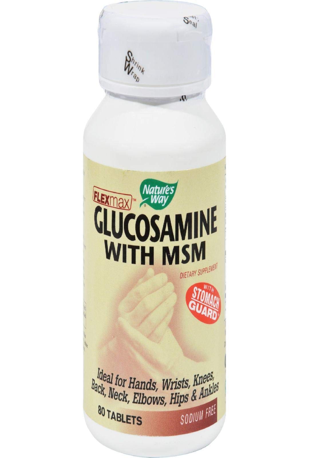 Glucosamine with MSM 750mg Sodium Free Joint Support Supplement - 80 Tablets for Joint Pain Relief & Mobility | Supports Healthy Cartilage for Active Adults & Seniors