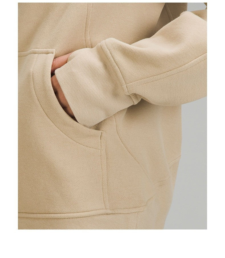 Half Zip Hooded Black