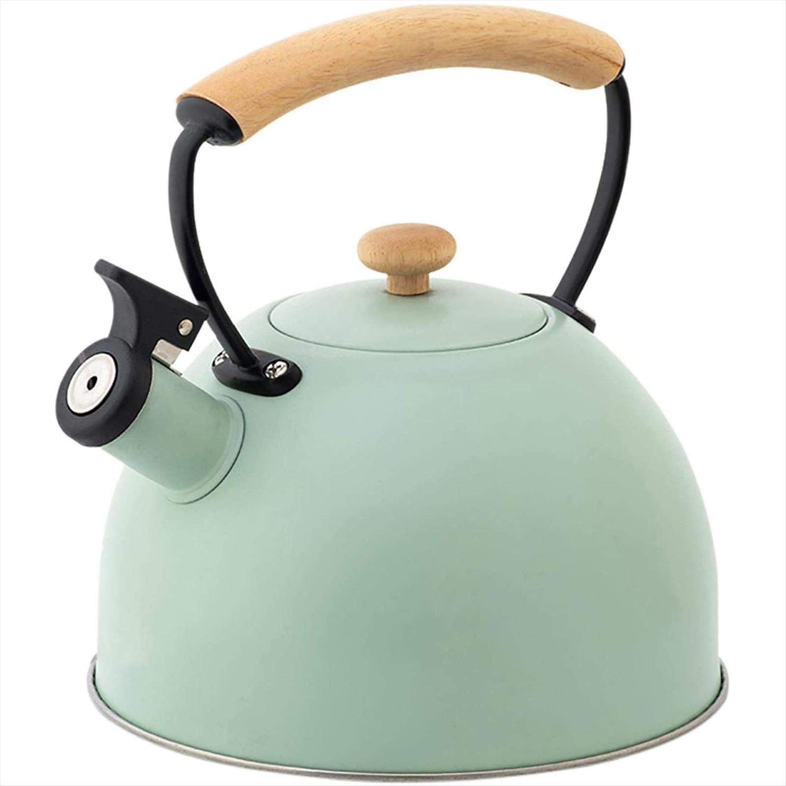 2.5L Stainless Steel Whistling Tea Kettle - Induction Compatible, Universal Heat Source for Stovetop, Gas & Electric - Perfect for Coffee, Tea & Hot Water Brewing at Home or Office