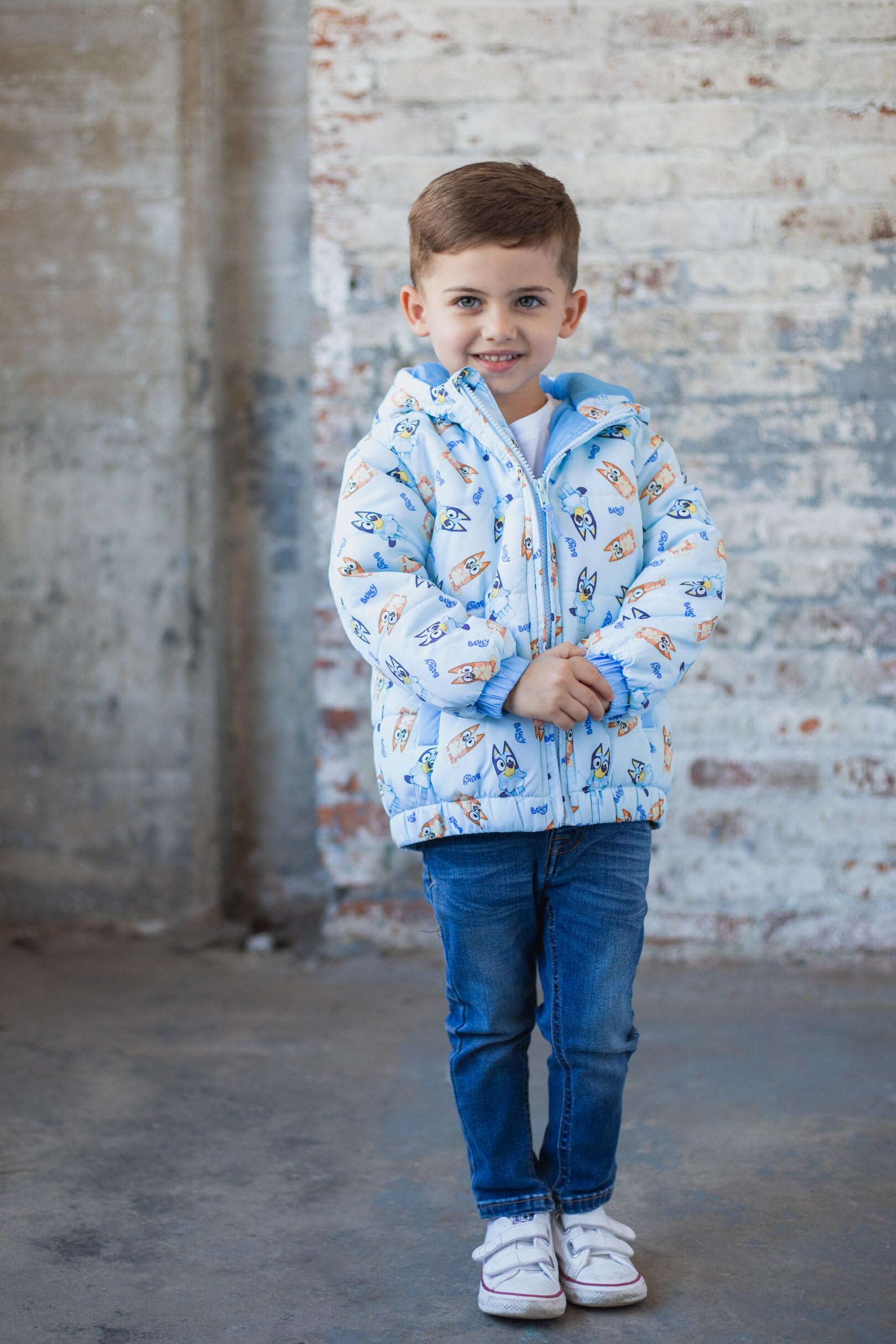 Bluey Bingo Puffer Jacket for Kids - Warm Winter Coat with Zip Up - Perfect for Outdoor Play, School, and Cold Weather Adventures