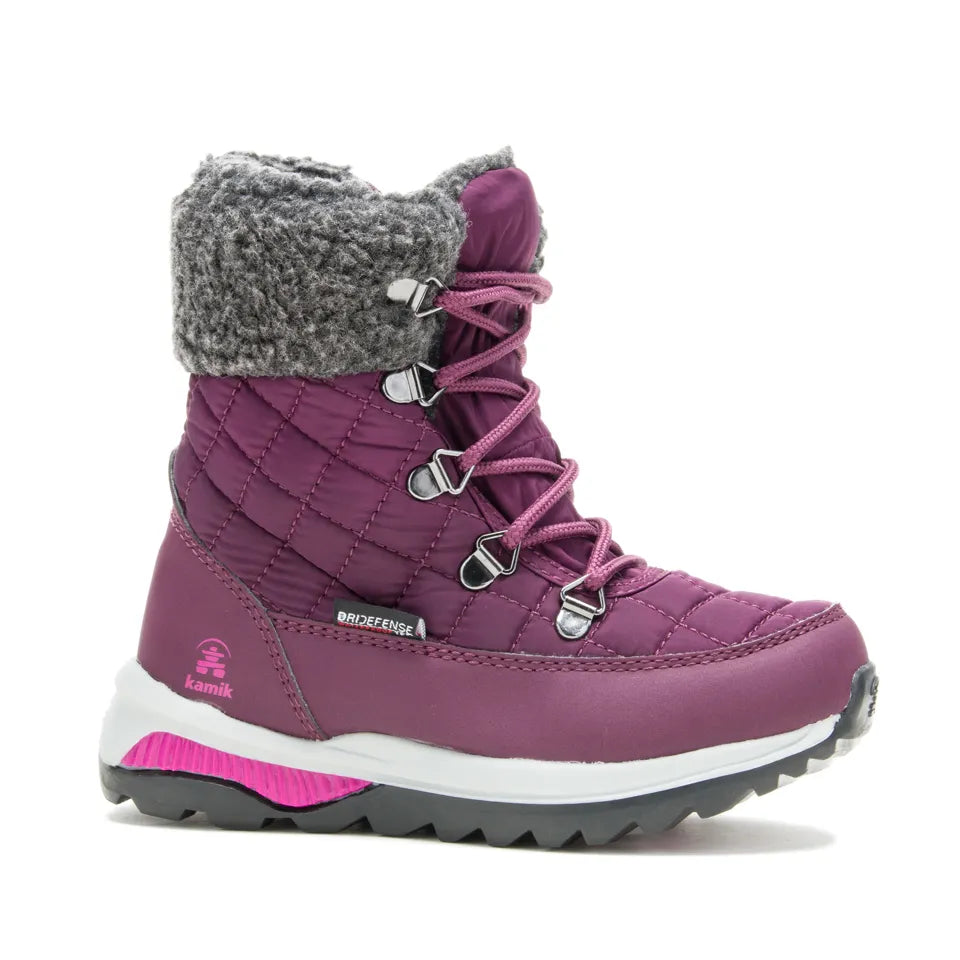 Kamik Grape Gemini Youth Winter Boots - Waterproof Snow Boots for Kids - Warm & Comfortable for Outdoor Play, Snowy Days & Winter Adventures