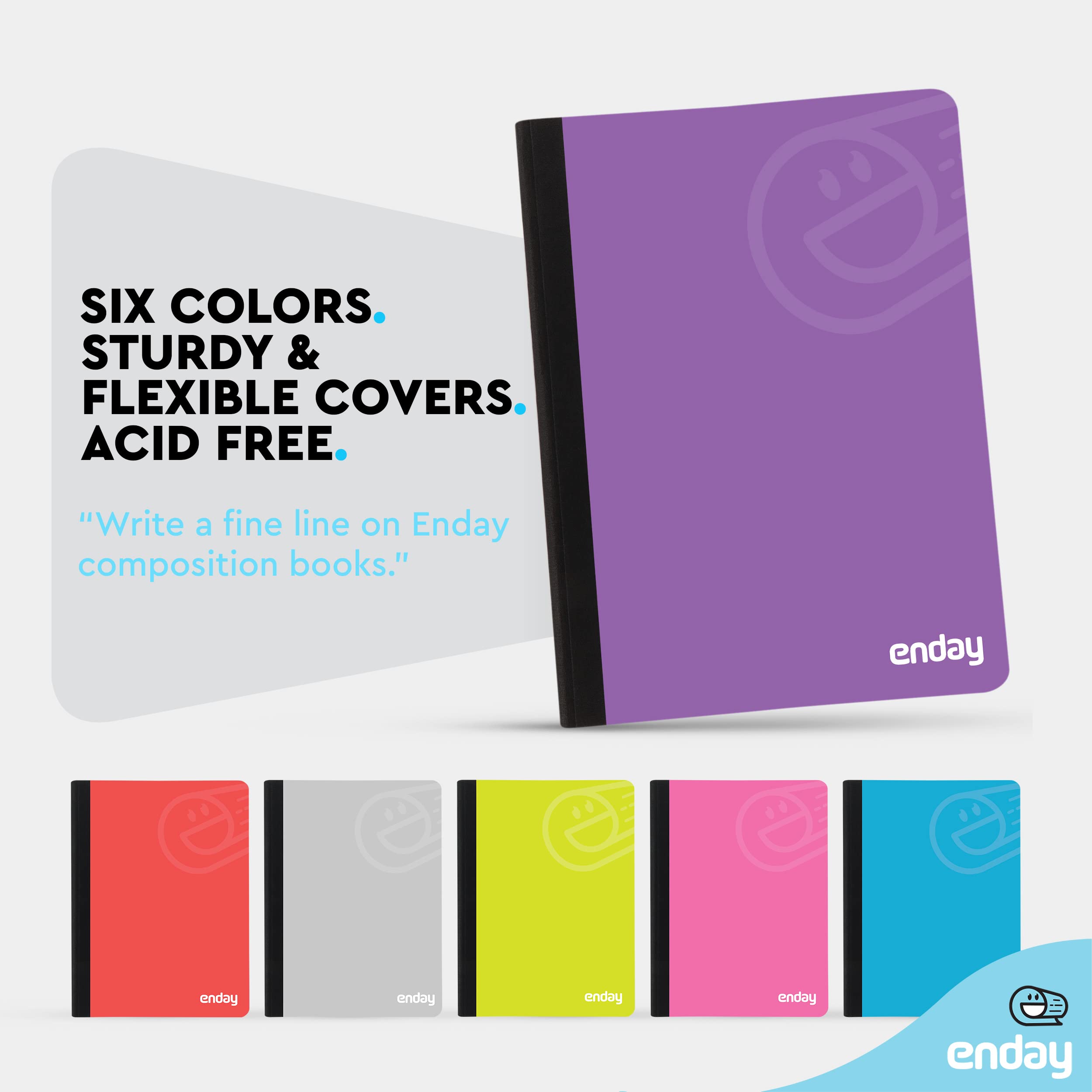 Premium Purple Hard Cover Composition Notebooks - College Ruled, 100 Sheets (96 Pack Bulk) for School, Office & Journaling - Durable Lined Writing Books by Enday
