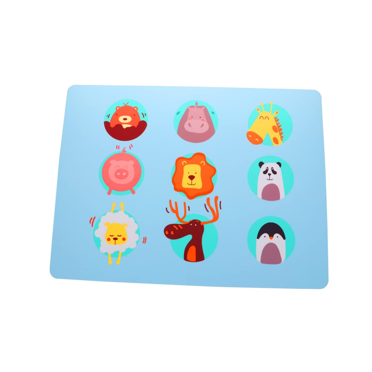 **Toyvian Kids Silicone Placemats & Coasters Set - Non-Slip Cartoon Table Mats for Children, Pink Desk Mats for Students - Perfect for Dining, Study, and Playtime**
