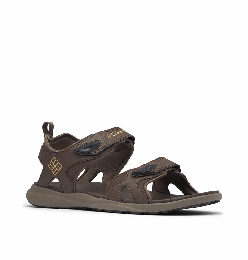 Columbia Men's 2 Strap Comfortable Outdoor Sandals - Black/Titanium Grey Steel - Size 15 US - Perfect for Hiking, Beach & Summer Adventures