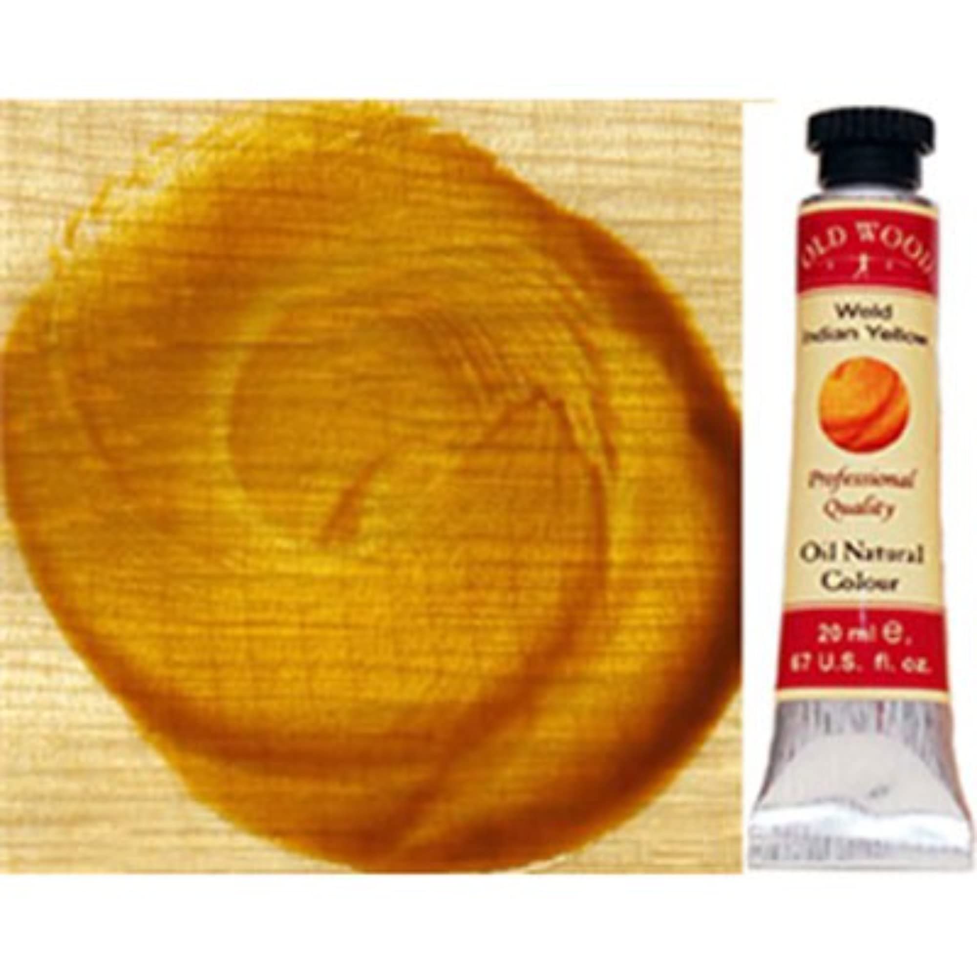 Natural Oil Paint - Indian Yellow (20cc) for Canvas Painting & Art Projects | High-Quality Artist Pigment