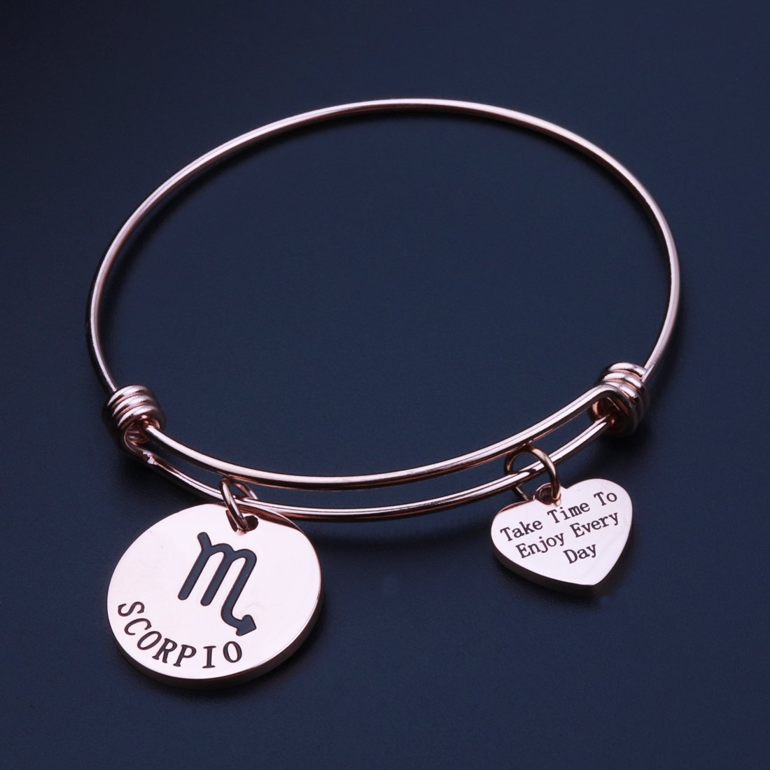 Rose Gold Zodiac Sign Bracelet - Personalized Constellation Jewelry Gift for Women, Girls - Perfect for Birthday, Anniversary, Christmas & Everyday Wear