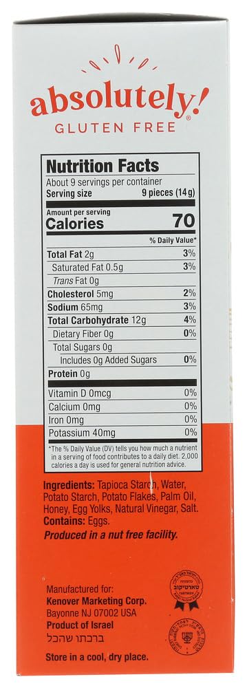 Absolutely Gluten Free Original Crackers, 4.4-Ounce (Pack of 6) - Healthy Snack for Kids & Adults - Perfect for School Lunches, Travel, and Gluten-Free Diets