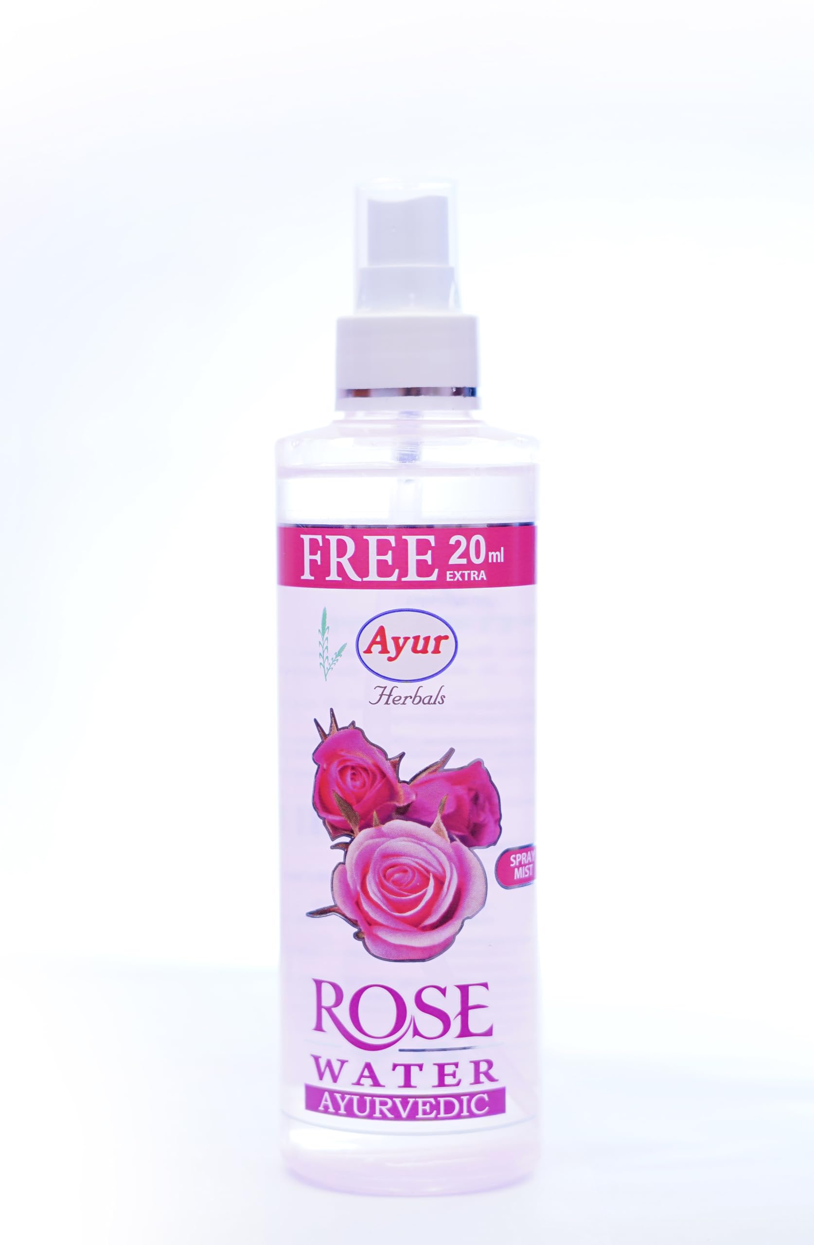 Ayur Rose Water Mist (200 ml) - Hydrating Facial Spray for Dry Skin, Natural Toner & Makeup Setting Spray - Perfect for Travel, Gym & Daily Skincare Routine