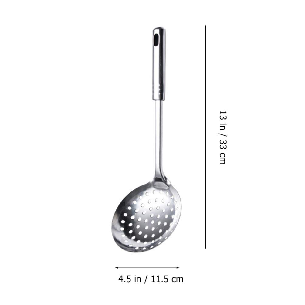 7-Piece Stainless Steel Kitchen Utensil Set - Meat Fork, Colander, Soup Ladle & Cooking Tools for Baking, Grilling & Food Prep | Durable Cookware Gadgets for Home Chefs