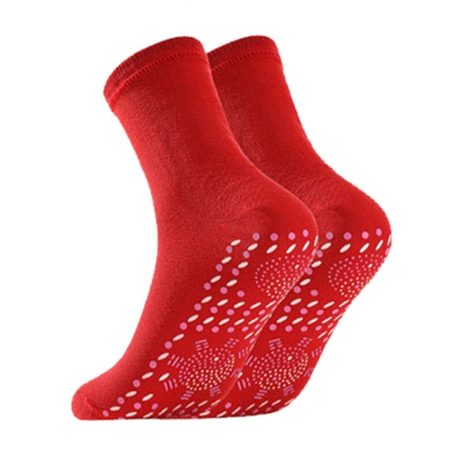 Self Heating Thermal Socks for Women - Winter Warm Magnetic Therapy Massage Socks for Skiing, Sports & Daily Comfort - Cozy Health Care Socks with Heating Technology