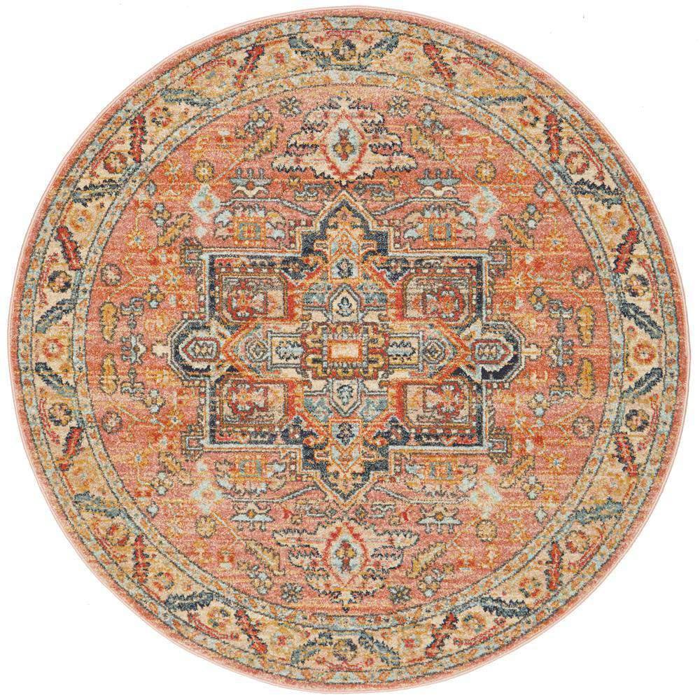 Stylish Aylin Multi-Colored Transitional Round Area Rug - Perfect for Living Room, Bedroom, or Office Decor