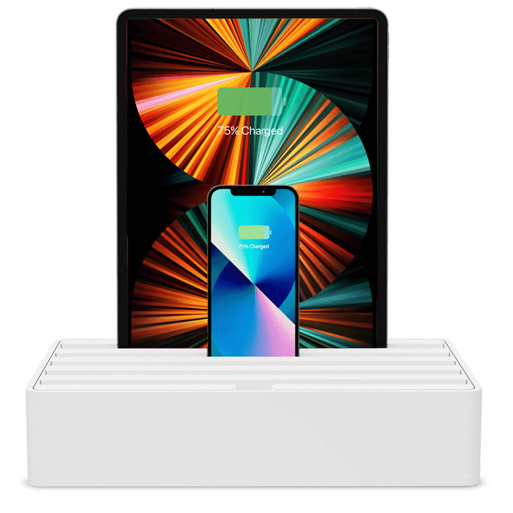ALLDOCK White Magnetic Wireless Charging Station for iPhone - 3-in-1 Fast Charger with MagSafe for iPhone 14/13/12, Apple Watch & AirPods | Perfect for Home, Office & Travel