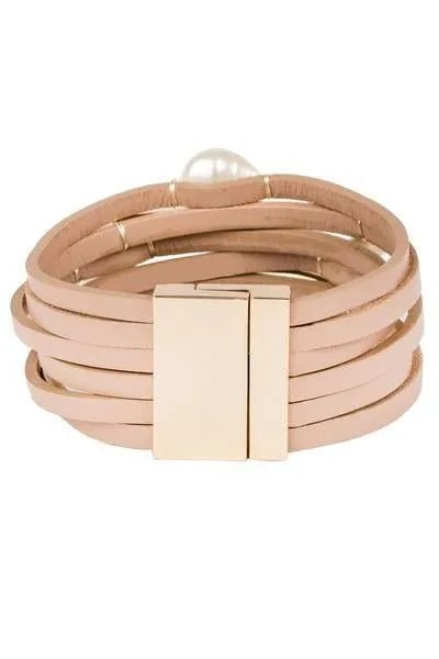 Achai Pearl Double Wrap Leather Bracelet for Women - Elegant Boho Handmade Jewelry Gift for Her - Perfect for Weddings, Parties & Everyday Wear