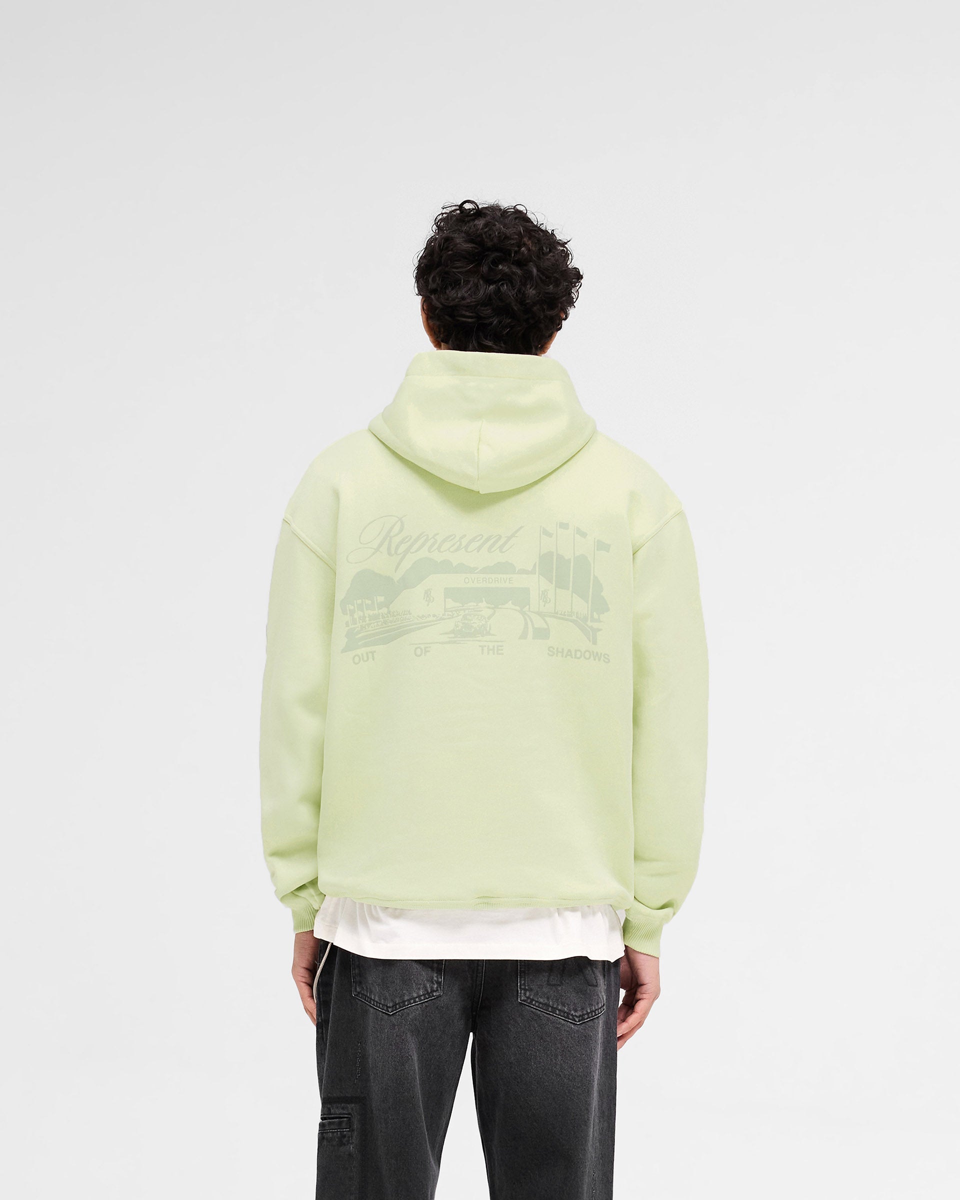 Raceway Hoodie for Men & Women - Soft Matcha Green Pullover Sweatshirt - Casual Streetwear for Running, Gym, and Everyday Comfort
