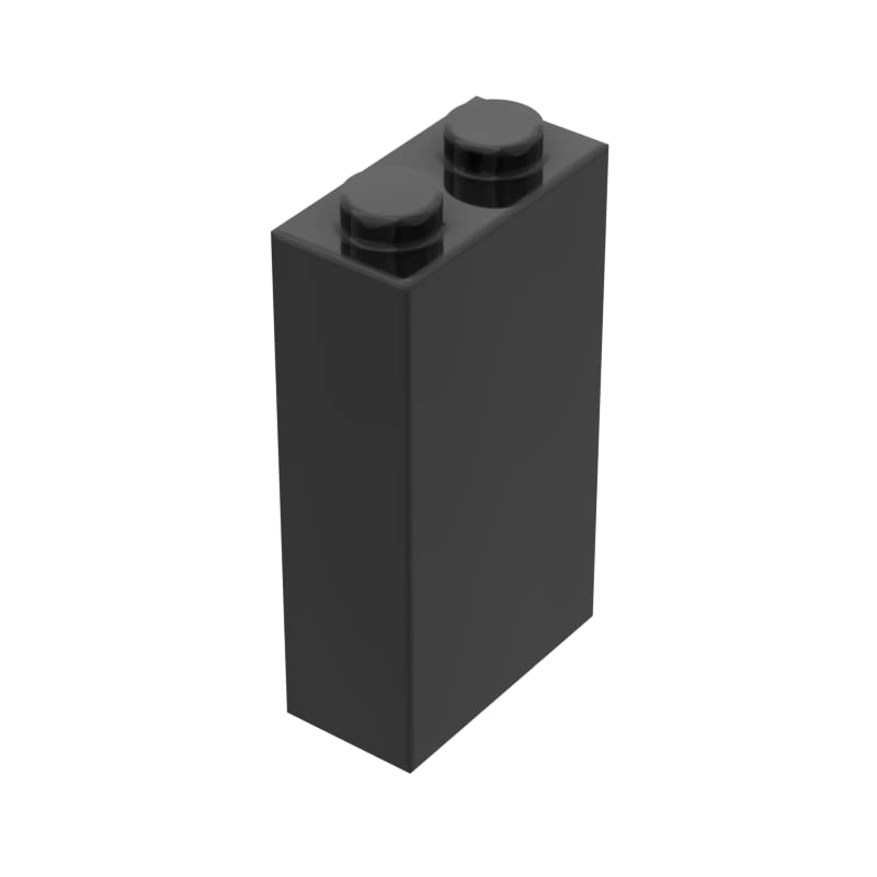 Classic Black 1x2x3 Building Bricks - 100 Piece Bulk Wall Brick Blocks Set - Compatible with Lego Parts 22886 - Perfect for DIY Projects, Home Decor & Kids Educational Toys