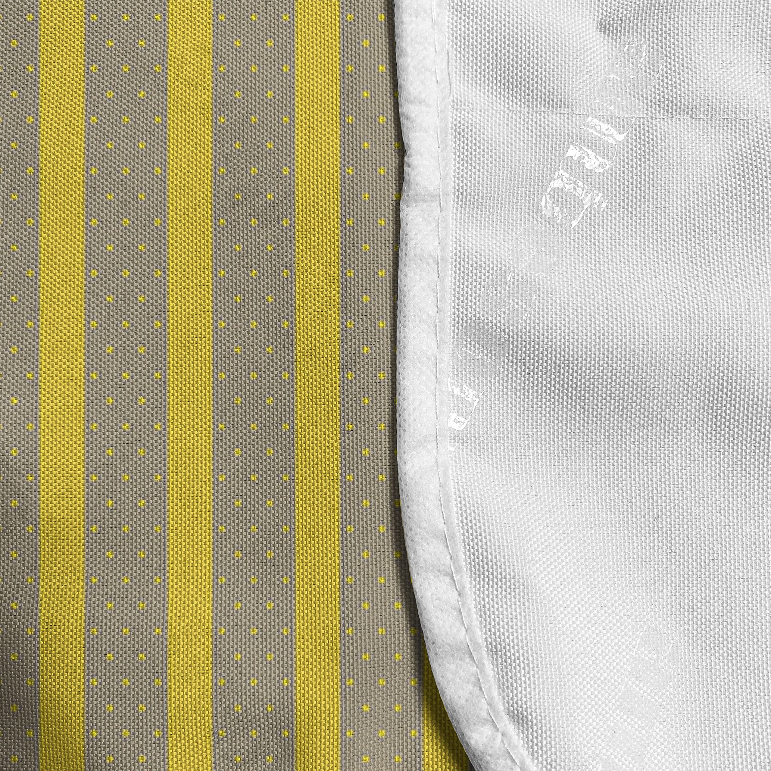 Ambesonne Abstract Microwave Oven Cover - Water Resistant Kitchen Organizer with Pockets, 36x12 Inches, Yellow & Dark Eggshell Stripes Pattern | Perfect for Modern Kitchens & Microwave Protection