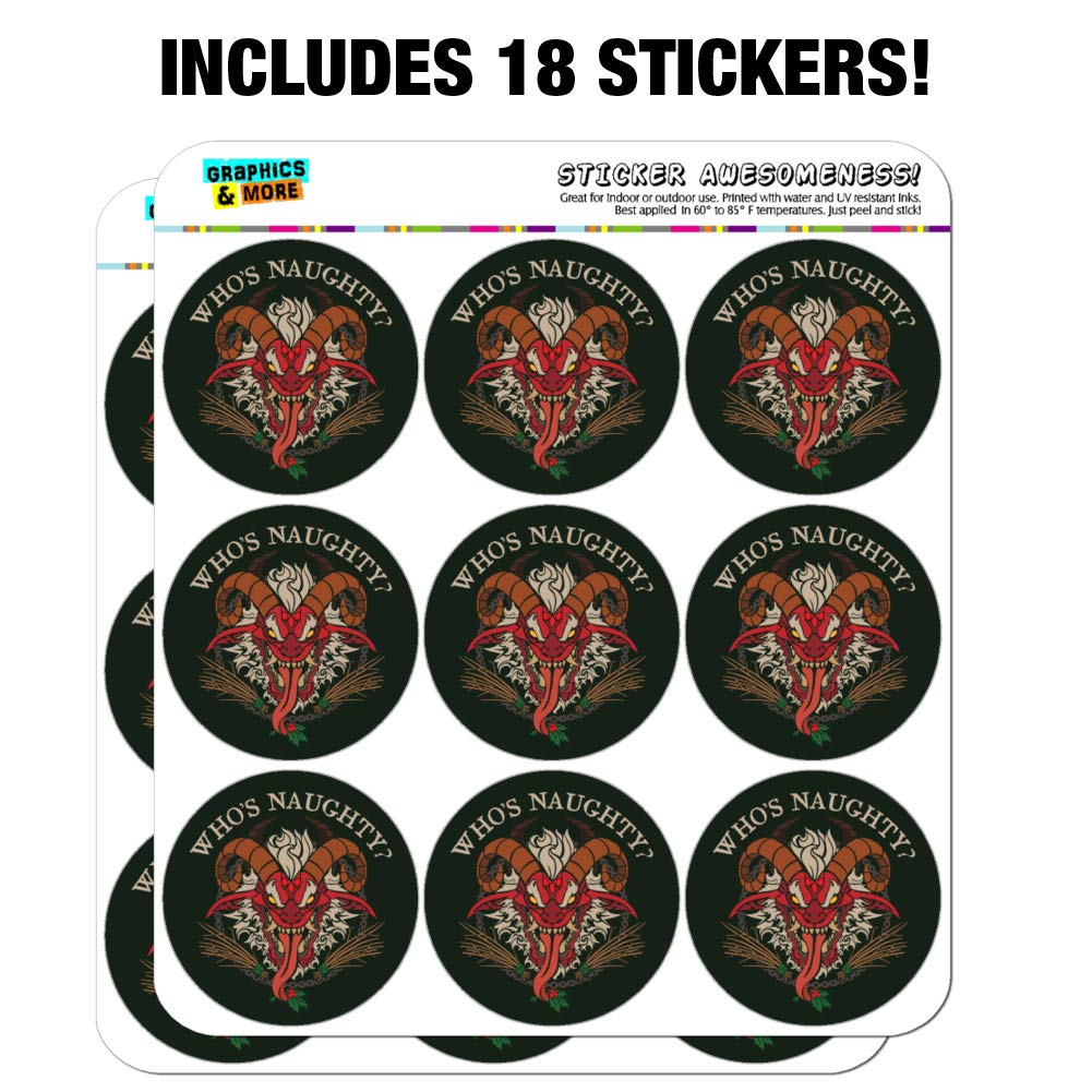 Krampus Who's Naughty Christmas Holiday Planner Calendar - Scrapbooking Stickers for DIY Crafting, Journaling & Gift Wrapping | Festive Holiday Decorations