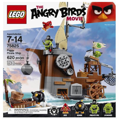 LEGO Angry Birds 75825 Piggy Pirate Ship Building Kit - 620 Piece Construction Set for Kids & Collectors | Creative Play, Birthday Gift & Display Model for Home Decor