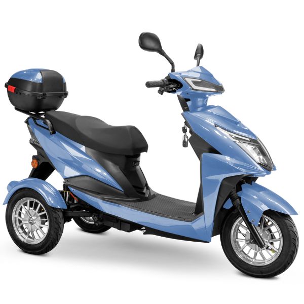 Premium Full-Size 3-Wheel Mobility Scooter for Adults - Lightweight & Foldable Electric Wheelchair with Comfortable Seat - Ideal for Shopping, Travel & Outdoor Activities