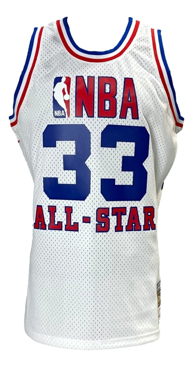 Larry Bird Autographed Boston Celtics All-Star Mitchell & Ness Hardwood Classics Swingman Jersey - BAS ITP - Perfect for NBA Memorabilia Collectors and Celtics Fans