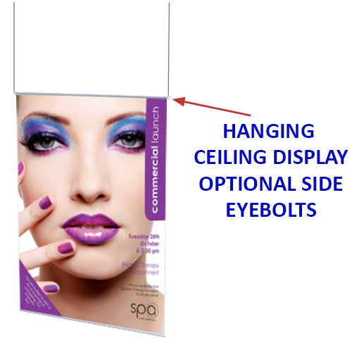 120-Pack Extra Wide Ceiling Mounted Graphic Bars - Multi-Section Display System for Retail Stores, Trade Shows & Exhibition Booths