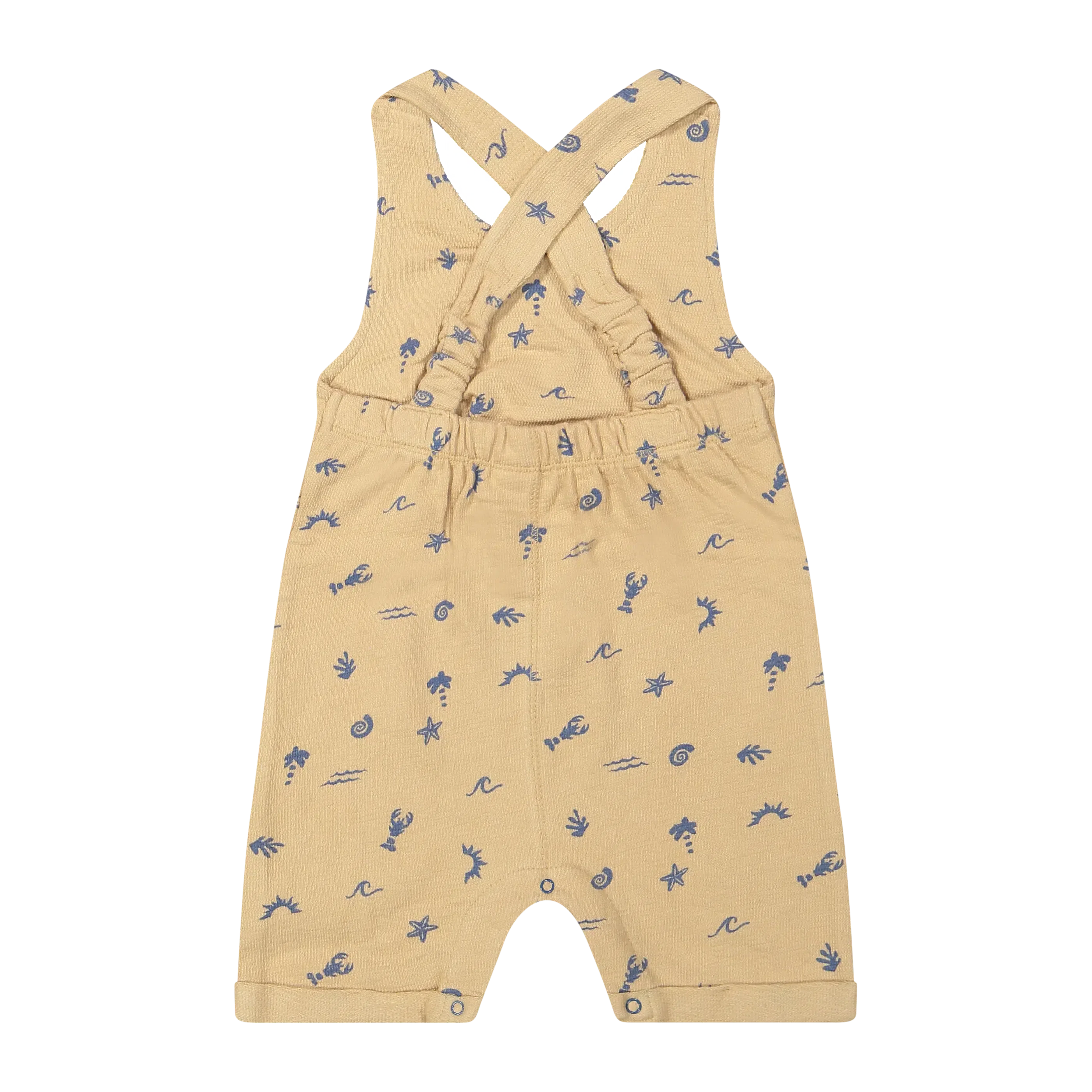 Organic Cotton Overalls for Women & Men - Eco-Friendly Sea Life Print Jumpsuit - Comfortable Workwear for Gardening, Painting & Casual Outfits