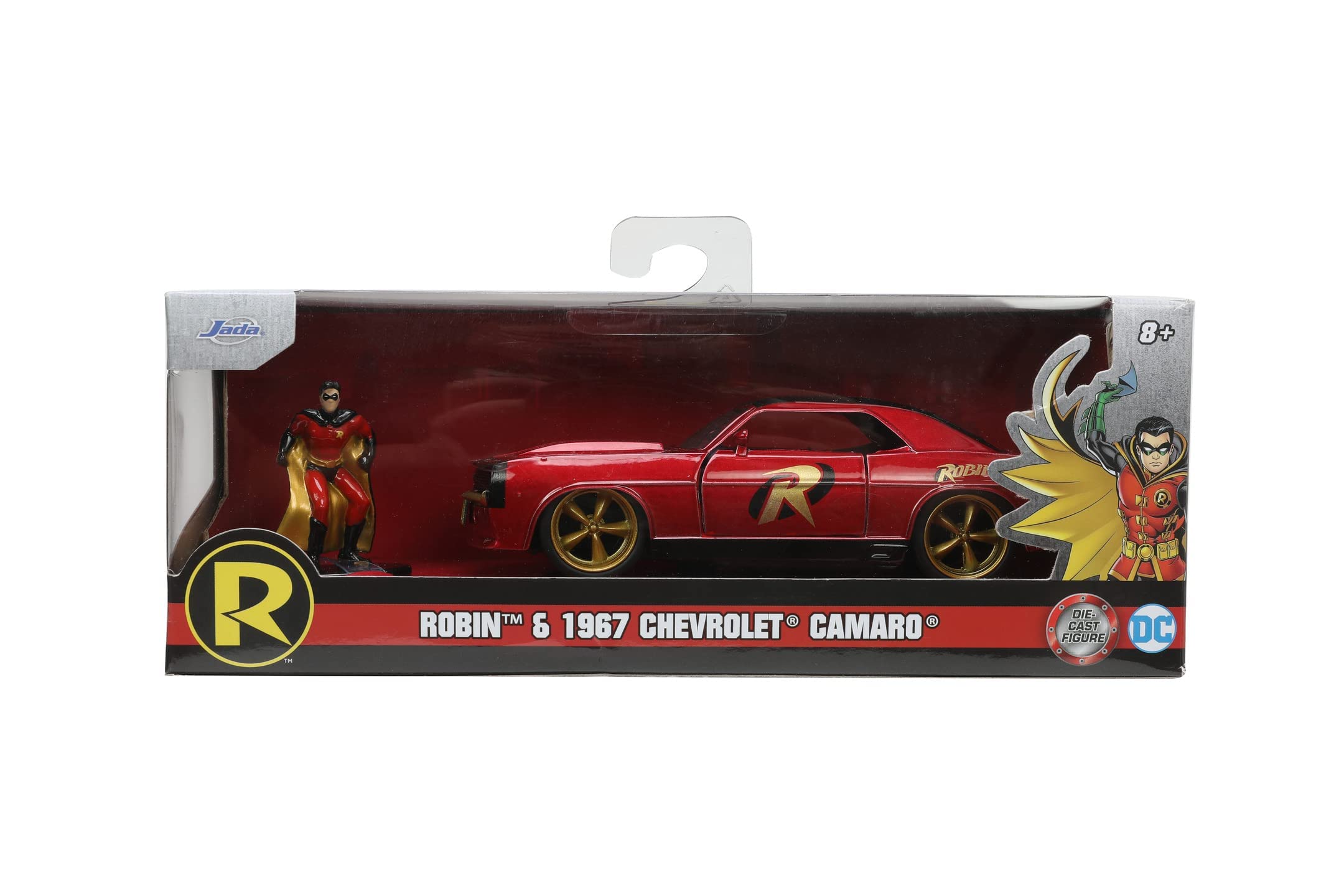 Jada Toys DC Robin 1969 Chevy Camaro 1:32 Scale Die-Cast Model Car - Collectible Action Figure Vehicle for DC Comics Fans & Car Enthusiasts | Perfect for Display, Gifts, and Play Scenes