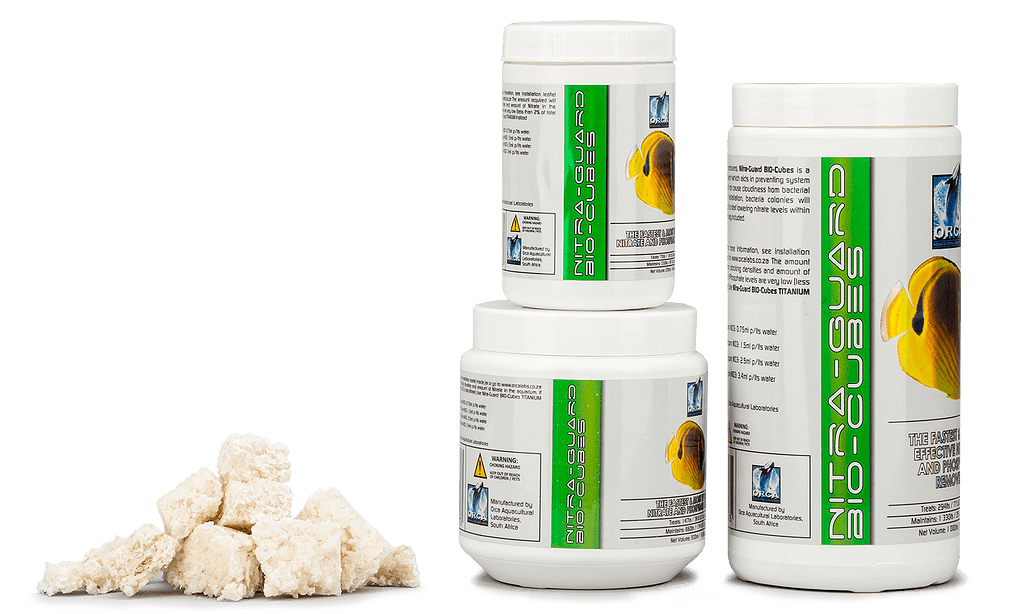 ORCA LABS Nitra Guard BIO Cubes Original (250ml to 5L) - Long Term Nitrate & Phosphate Reduction for Saltwater Aquariums - Ideal for Reef Tanks, Fish-Only Systems & Marine Ecosystems