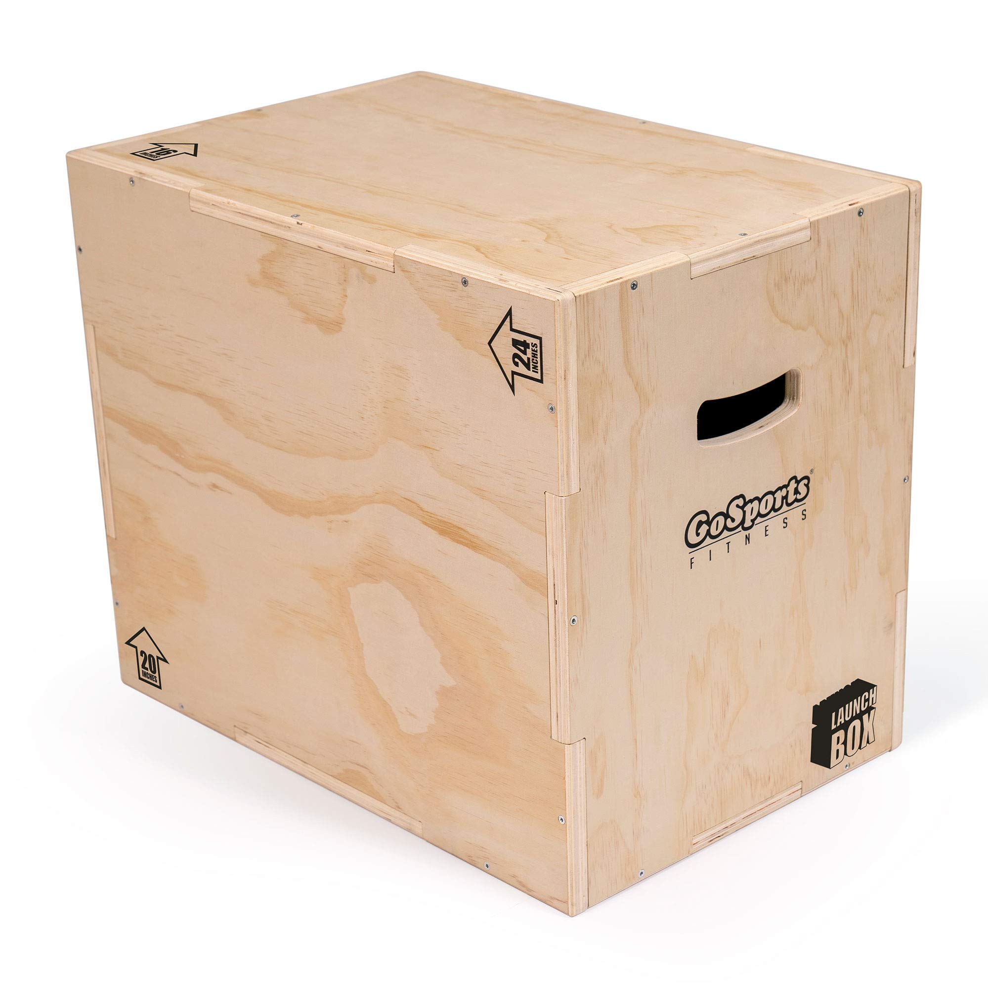 GoSports 3-in-1 Plyometric Jump Box Set - Small, Standard & XL Sizes for CrossFit, HIIT & Home Workouts - Adjustable Plyo Box for All Fitness Levels - Perfect for Gym, Outdoor & Functional Training