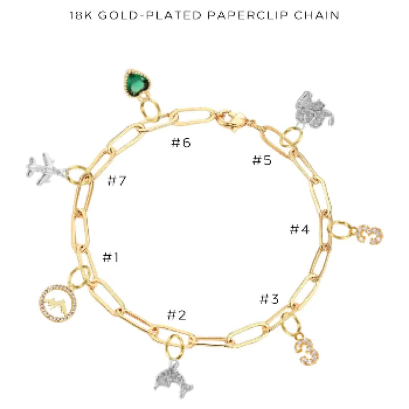 Elegant Charm Bracelet with Assorted Charms - Perfect for Gifts, Parties & Everyday Wear | $46.00