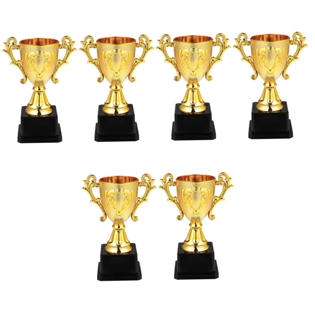 BESPORTBLE 6-Piece Kids Basketball Trophy Set - Reusable Plastic Sports Awards for Children's Competitions & Decor - Perfect for Birthday Parties, School Events, and Sports Day Celebrations