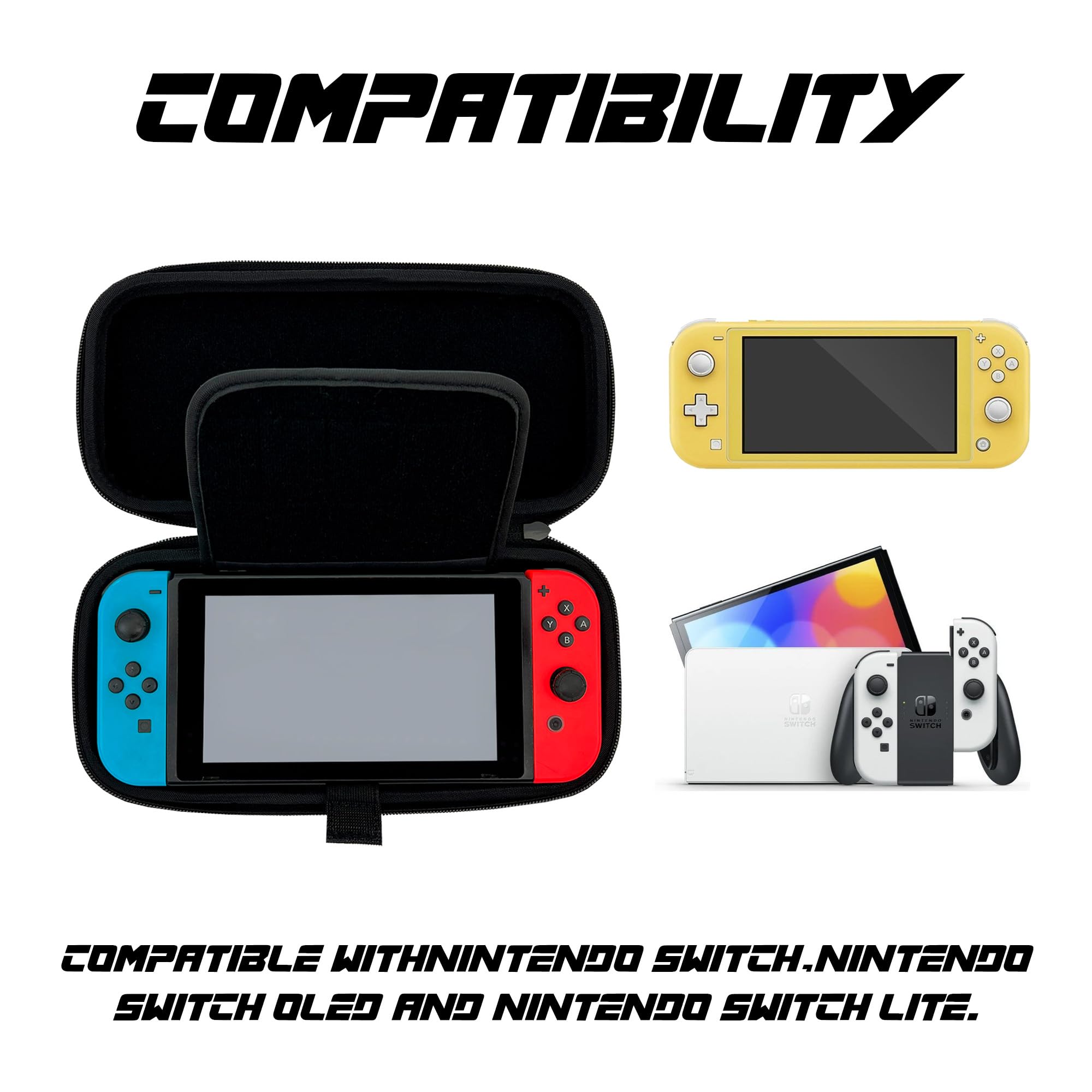 Star Wars Darth Vader Protective Case for Nintendo Switch, Switch OLED & Lite - Shockproof Hard Shell with Screen Protector & 10 Game Card Slots | Perfect for Travel, Gaming Parties & Star Wars Fans Collection