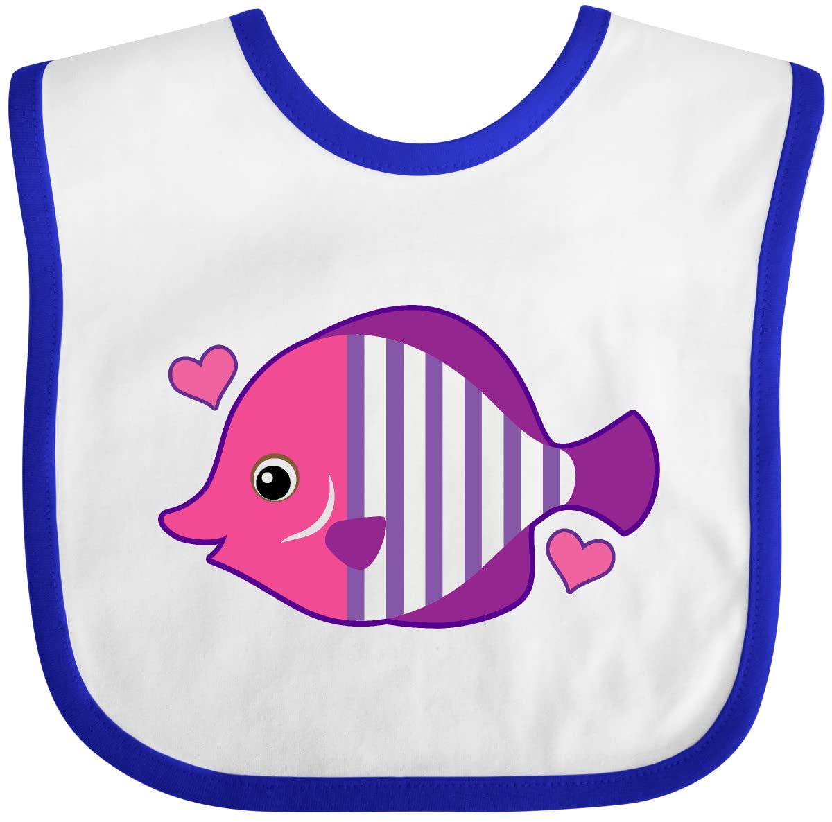 Inktastic Cute Tropical Fish Baby Bib - Soft Cotton Drool Bib for Beach Vacation, Summer Outings & Photo Shoots - Perfect Gift for Newborns & Toddlers