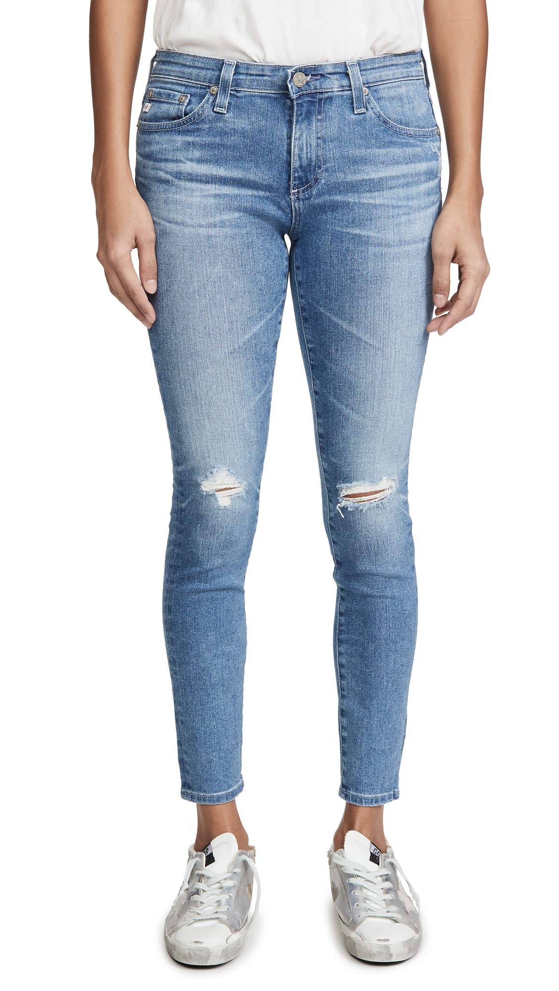 AG Adriano Goldschmied Women's High-Rise Ankle Skinny Jeans - Stretch Denim Pants for Casual Wear & Everyday Comfort