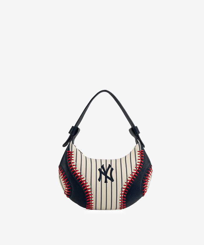 MLB New York Yankees Hobo Bag for Women - Stylish Crossbody Shoulder Purse - Perfect for Baseball Games, Travel & Everyday Use